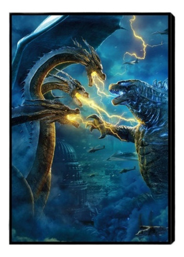 Hh F Pintura De Diamantes 5d Diy 60 X 40 Cm - Godzilla K8