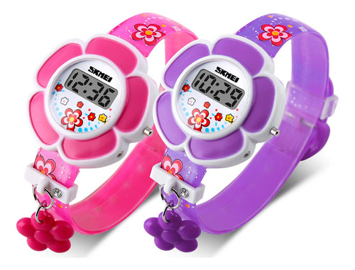 Reloj Para Nios Con Forma De Flor, Reloj Digital De Dibujos