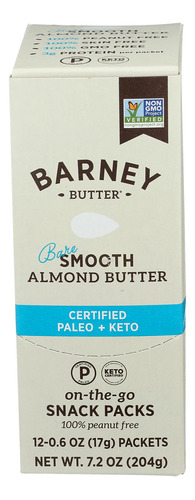 Barney Butter Bare - Mantequilla De Almendras Suave, Sin Azu