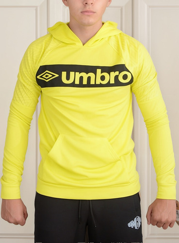 Sudadera Umbro Con Capucha Amarilla Um22810 Umbro 100% Origi