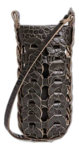 Porta Celular Prune Ocho Cuero Croco!!!