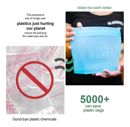 Juego Bolsas De Silicona Tamanos Variables Hermeticos