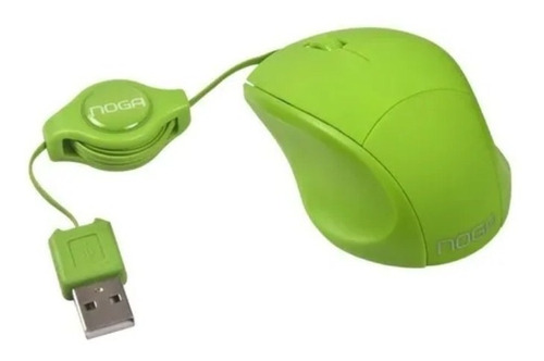 Mouse Pc Usb Mini Tablet Noga Ngm418 Cable Retráctil Colores