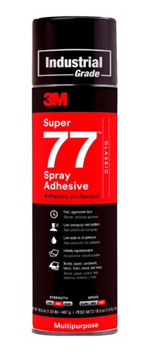 Adhesivo Super 77 3m 467 Gr -710 Cc Spray Premiun Industrial