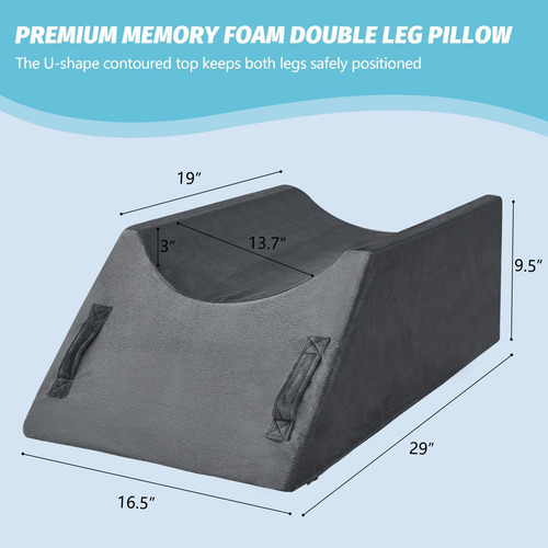 Joywoo Almohada Elevadora Con Soporte Para Piernas Dobles: I
