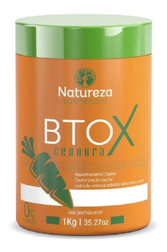 Natureza Cosméticos Botox Cenoura Sem Formol - 1kg