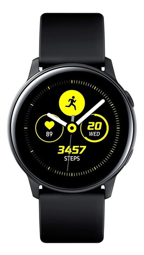Samsung Galaxy Watch Active (bluetooth) Sport 1.1  Caja 40mm De  Aluminio  Negra, Malla  Negra De  Fluoroelastómero Y Bisel  Black Sm-r500