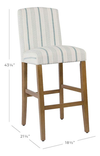 Homepop Classic Parsons Taburete De Bar Con Respaldo Alto De