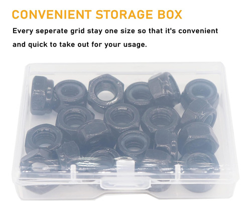 Binifimux 10pcs M10 X 15 Mm Hex Nylon Inserta Autoinforme,