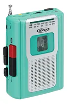 Comprar Jensen Cr-100 Retro Portátil Radio Am\u002Ffm Reproductor De Casete Personal Compacto Diseño Ligero Estéreo Am\u002Ffm Radio Cassette Reproductor\u002Fgrabadora Y Altavoz Integrado (verde Azulado Edición Limitada)
