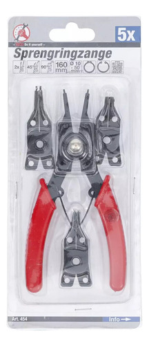 Pinza Para Seguros De Anillos Int / Ext + 4 Puntas Bgs Diy
