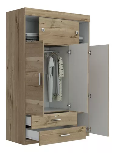 ROPERO CLOSET EUCA MELAMINA 150CM - MUEBLES CHILE