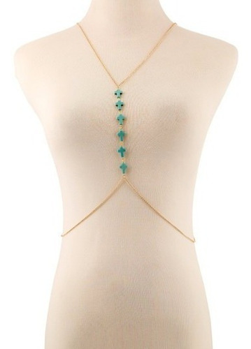 Collar Body Chain Accesorio Cadena Ear Cuff Cruz