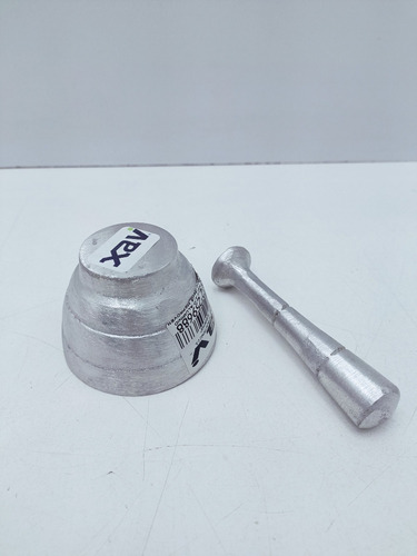Imagen 3 de 5 de Mortero Machaca Ajo Mediano N°2 Aluminio Meproven 9334 Xavi