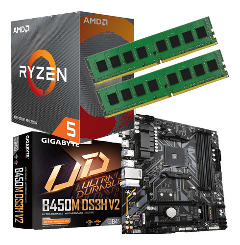 Combo Actualizacion Pc Amd Ryzen 5600g + Mother + 16 Gb