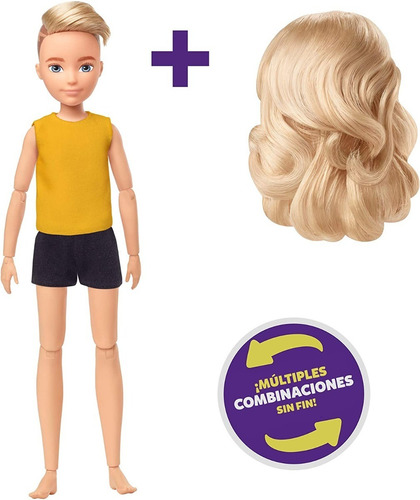 Imagem 2 de 8 de Boneco Creatable World Barbie Starter Pack Cs-073 Básico