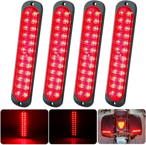 4 Barras De Luces Traseras Led Rojas De 7.5 Pulgadas Para Fr