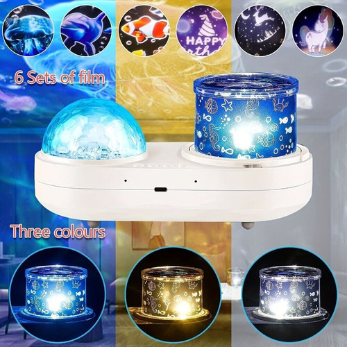 Luz Nocturna Led Ocean Wave Con Rotación De 360°