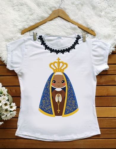 Camiseta Feminina Blusa - T-shirt - Nossa Senhora / Pedras
