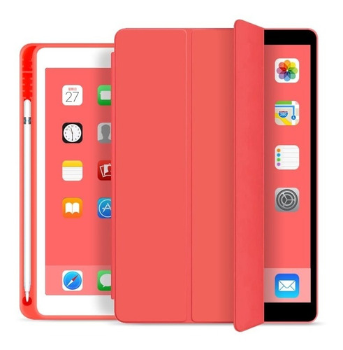 Funda Smart Cover Con Portalápiz  + Lámina Para iPad 10.2 