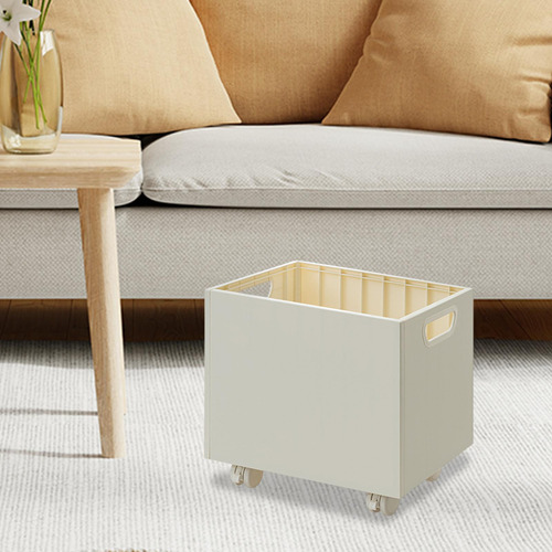 Caja De Almacenamiento De Libros Apilable Con Ruedas,