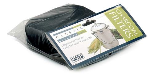 Rsvp Set De 2 Piezas Cubeta Para Compost Con Filtro De Repu