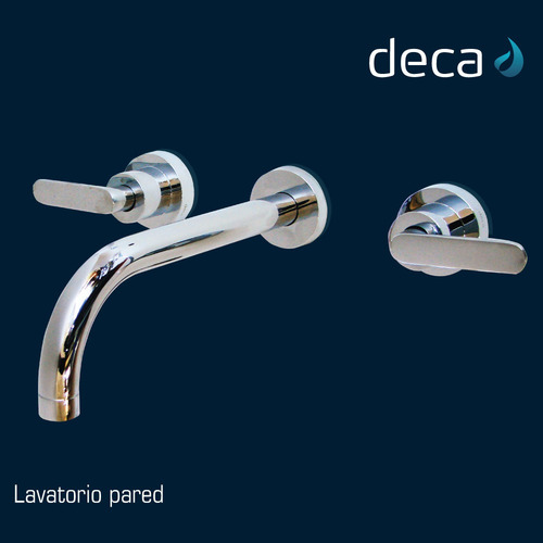 Griferia Lavatorio Pared Ceramico Baño Canilla Flex Lever