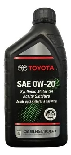 Aceite Para Motor Toyota 0w-20 Full Sintetico