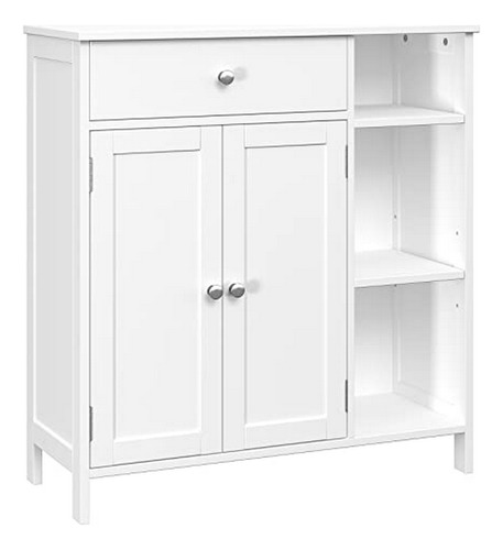 Gabinete Baño  Con Puertas Y Cajón, Ajustable, Blanco Cwg001