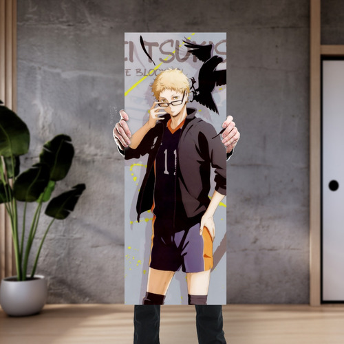 Imagen 4 de 8 de Cuadro Anime Haikyuu Karasuno Kei Tsukishima - Animeras