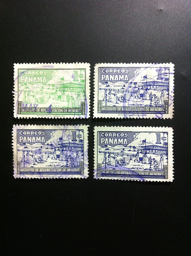 4 Timbres Postales Panamá Estampillas 1959 Oferta + Regalo