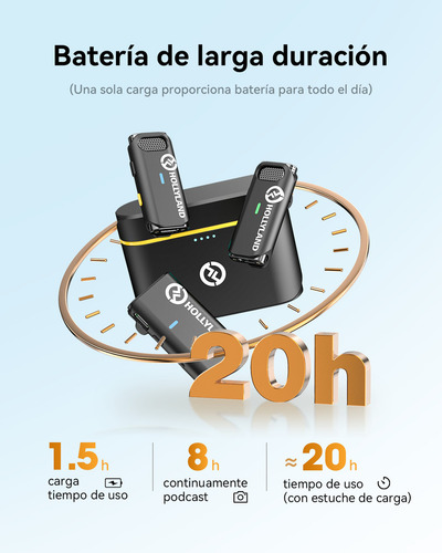 Micrófono Inalámbrico Hollyland Lark C1 Duo Para Teléfono Celular Android