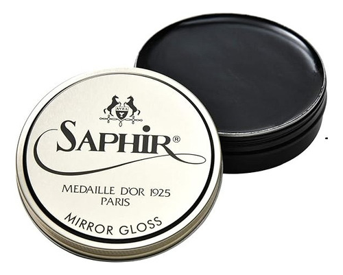 Saphir Medaille Dor Mirror Gloss Negro Cera Zapatos Botas