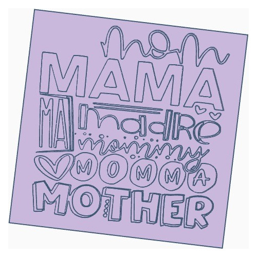 Marcador Texturizador Mamá Día De La Madre Mom Flores Lv Guc
