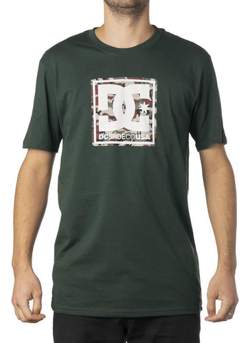 Polera Hombre Dc Pattern Box Ss Verde