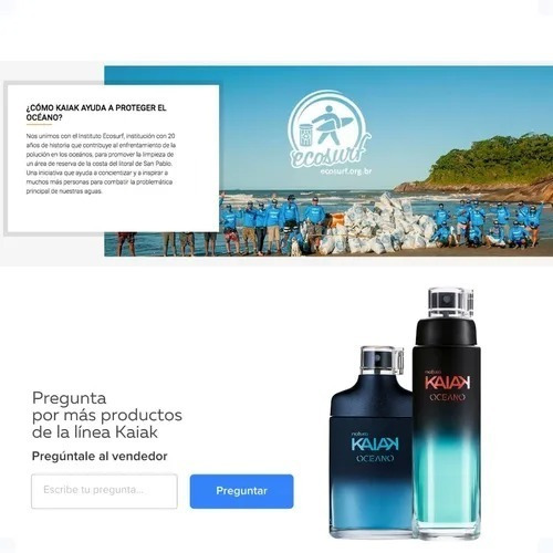 Imagen 4 de 4 de Perfume Kaiak Oceano Masculino