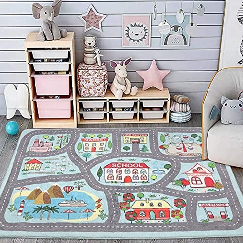 Kids Playroom Rug Play Carpet 4? X 6?, Alfombra De Juego Edu