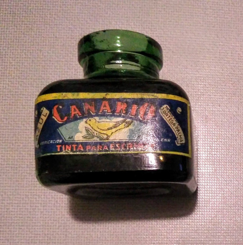 Antiguo Tintero Marca Canario Años 60´s (c85)