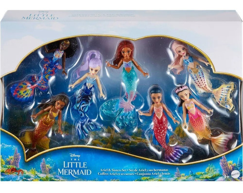 Disney Set 7 Figuras Ariel Hermanas La Sirenita Live Action