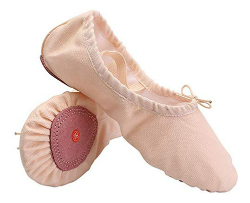 Zapatillas De Ballet De Lona Con Suela Dividida Para Niñas