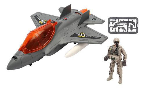 Avion De Combate F-35 Soldado Y Accesorios Soldier Force