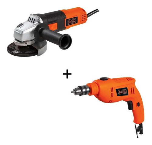 Pulidora 4-1/2 820w + Taladro Perc. 3/8 550w Black + Decker Voltaje 110v