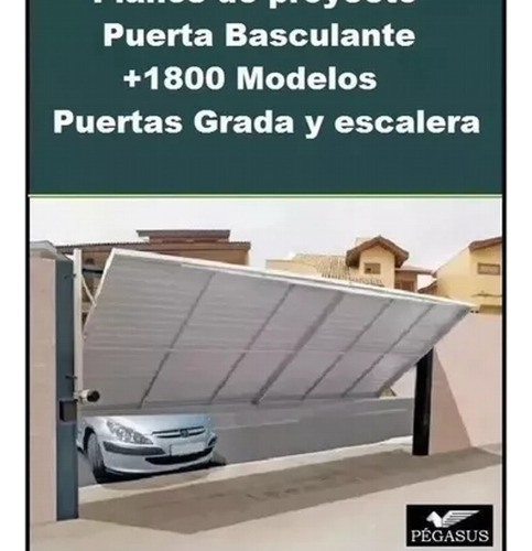 Planos Puerta Basculante Porton Cochera + 1800 Pack Diseños