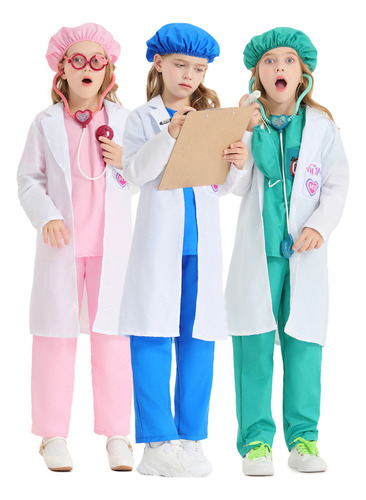 T Disfraz Cosplay De Médico Enfermera Día Del Niño Traje Nuevo