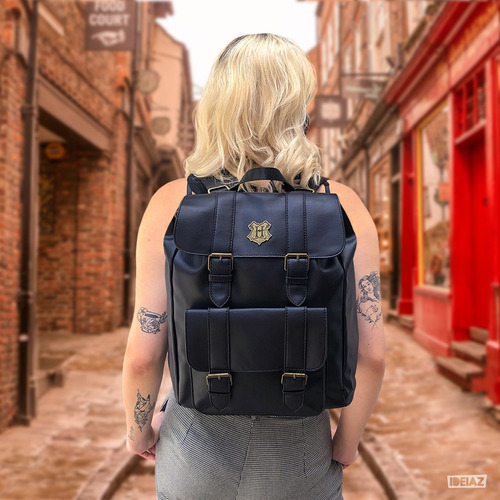 Imagem 3 de 7 de Bolsa Mochila Hogwarts Metálico - Original Harry Potter