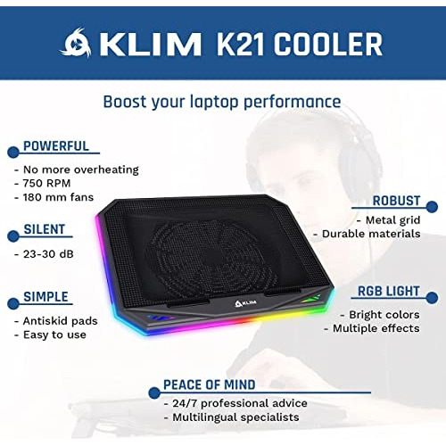 Base De Refrigeración Laptop K21 + Retroiluminación R...