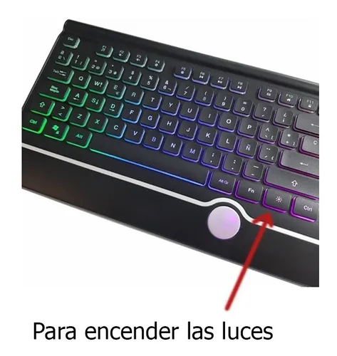 Teclado Gamer Weibo Qwerty Color Negro Con Luz Rgb