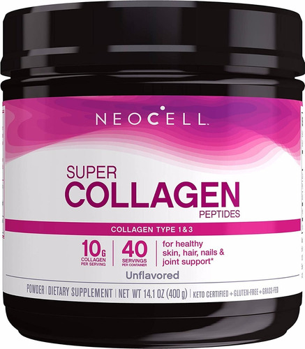 Neocell Super Colágeno En Polvo, 14 Onzas, Sin Ogm, Alimenta