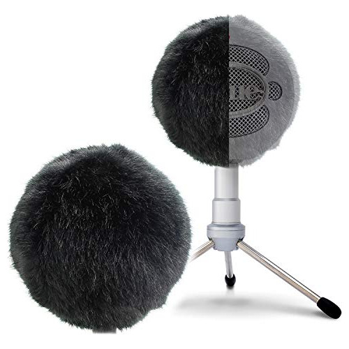 Blue Snowball Furry Protector De Parabrisas Muff Profes...