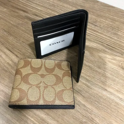 Cartera Coach F66551 Color Caqui Caballero 100 Original